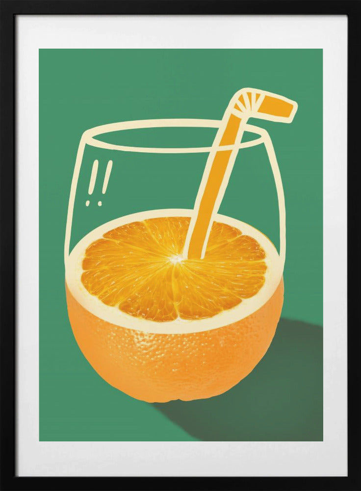 Vibrant Orange Cleverly Illustrated - Art Print by Little Dean