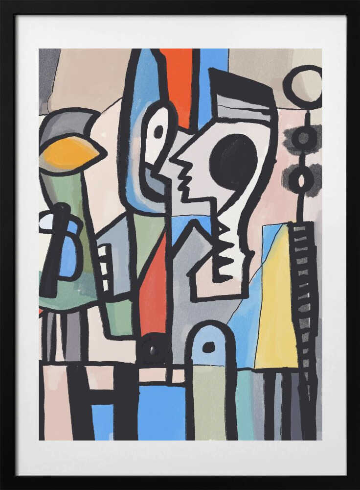 Talking to the phone - Art Print by Little Dean