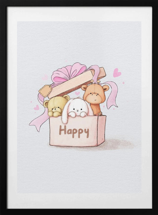 Teddy Bears Are In the Box - Art Print by Xuan Thai