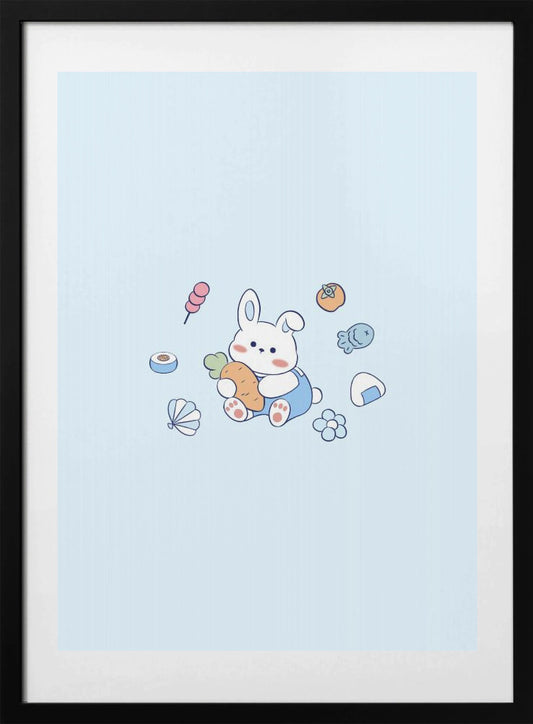 Lazy Rabbit - Art Print by Xuan Thai