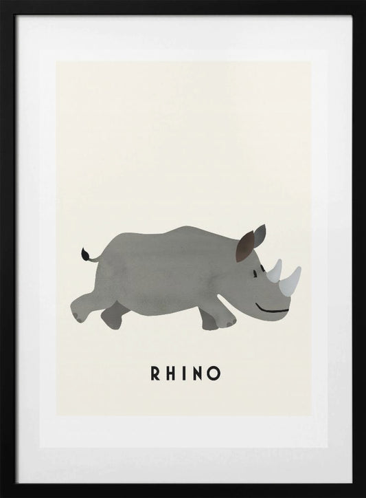 Rhino - Art Print by Erik Wintzell