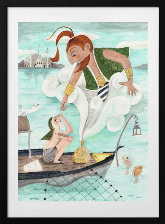 The Fisherman and the Jinni - Art Print by Caroline Bonne Müller