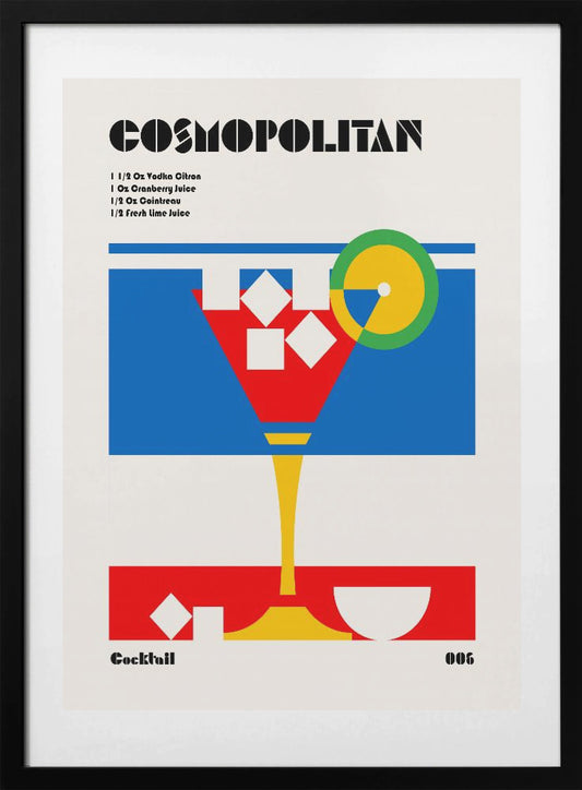 Cosmopolitan Bauhaus Cocktail - Art Print by Retrodrome