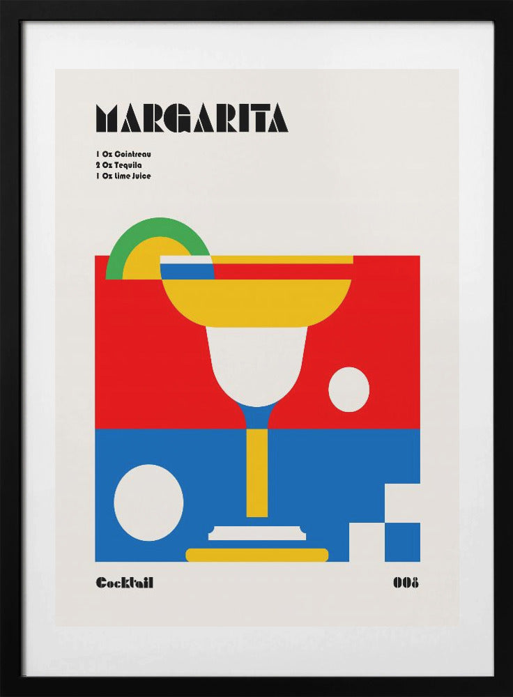 Margarita Bauhaus Cocktail - Art Print by Retrodrome