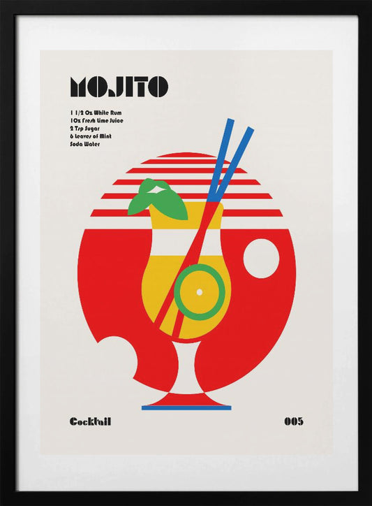 Mojito Bauhaus Cocktail - Art Print by Retrodrome