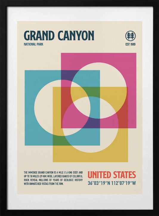Grand Canyon National Park Travel Poster - Art Print by Retrodrome Travel Poster