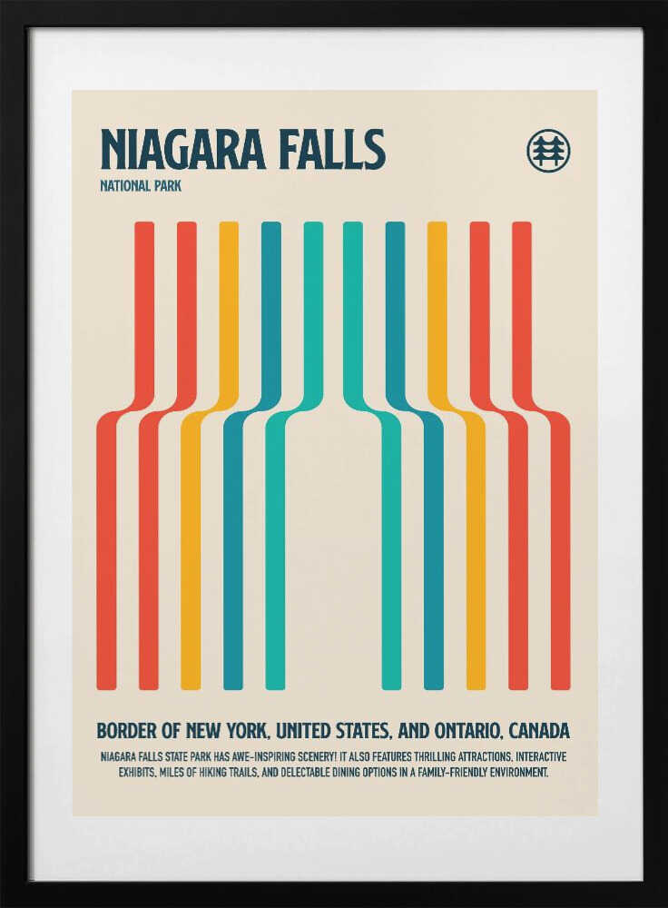 Niagara Falls National Park Travel Poster - Art Print by Retrodrome Travel Poster