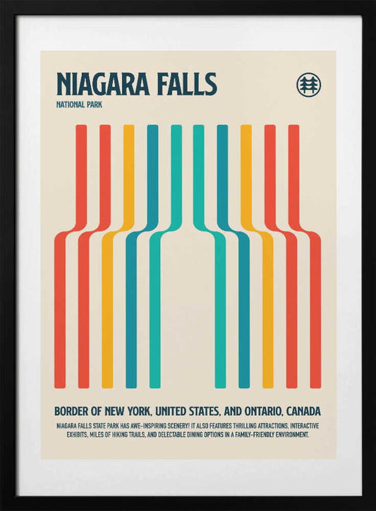 Niagara Falls National Park Travel Poster - Art Print by Retrodrome Travel Poster