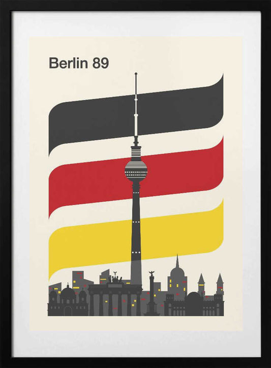 Berlin Retro Travel Print - Art Print by Retrodrome Travel Poster