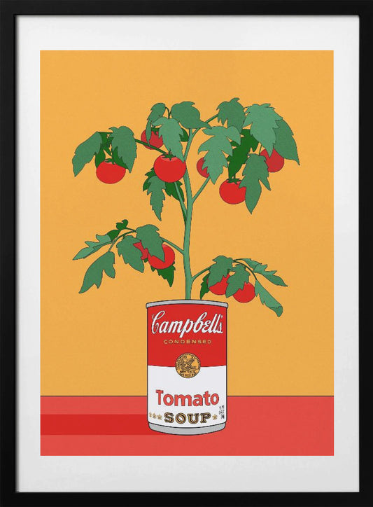 Campbells Soup Tomato Plant Retro Illustration - Art Print by Retrodrome
