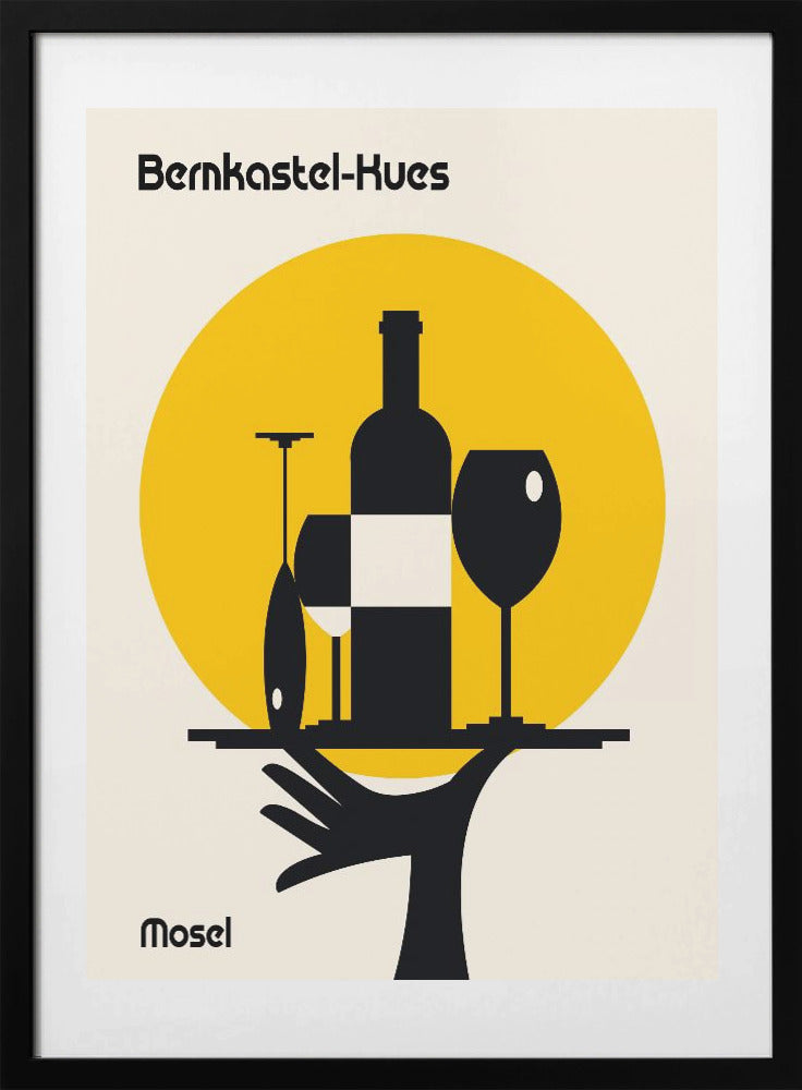 Mosel Wine Minimalist Print - Art Print by Retrodrome