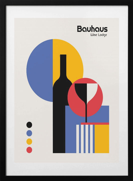 Bauhaus Wine Lodge - Art Print by Retrodrome