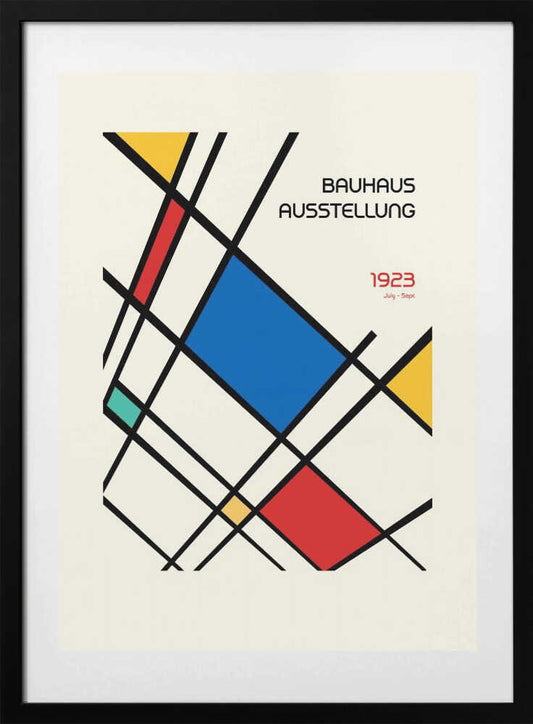 Bauhaus Geometric Design Retro - Art Print by Retrodrome Exhibition Poster