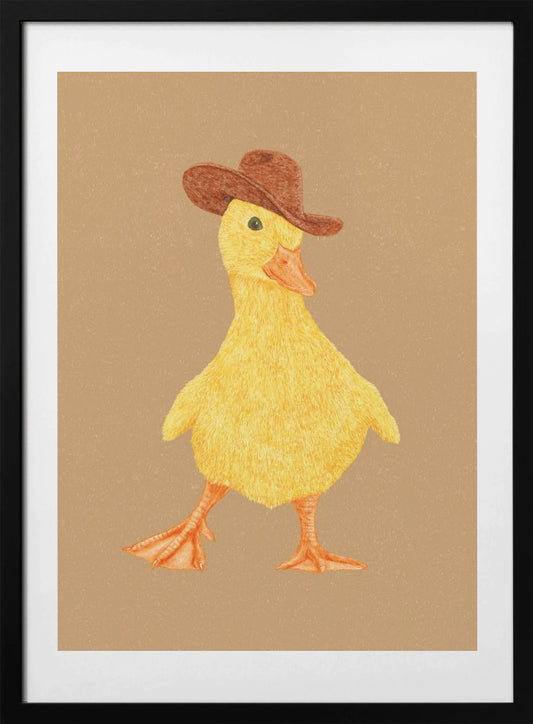 Daphne the Cowgirl Duckling - Art Print by Anyone Can Yeehaw