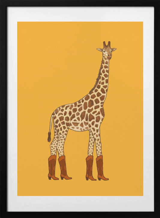 Jolene the Cowgirl Giraffe - Art Print by Anyone Can Yeehaw