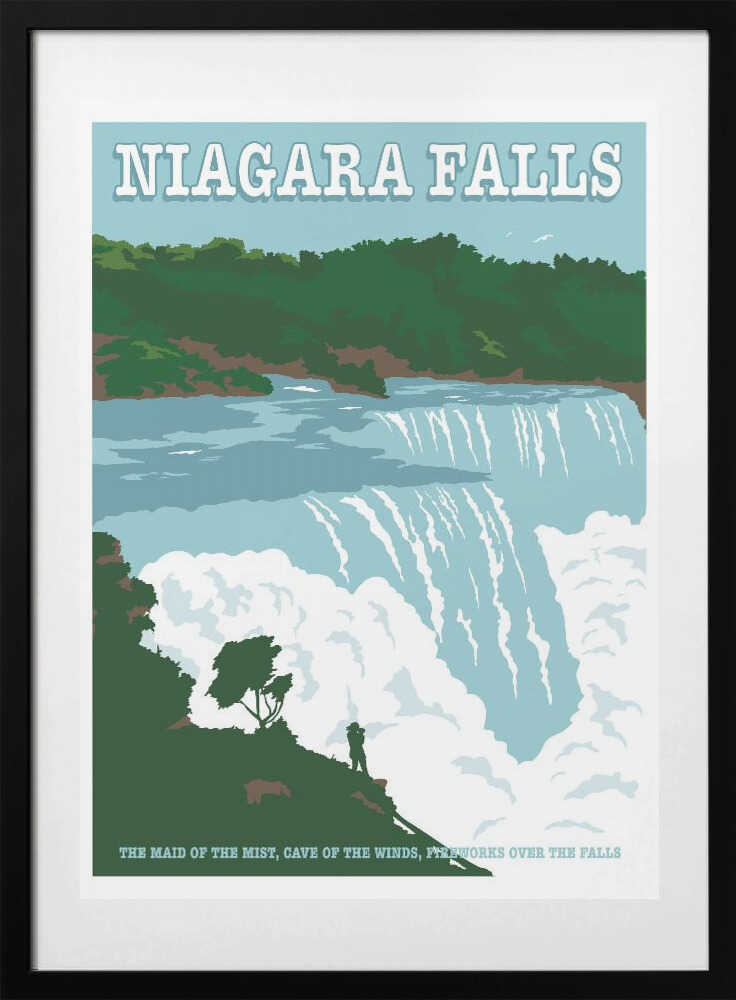 Niagara FallsTravel Print - Art Print by Retrodrome Travel Poster