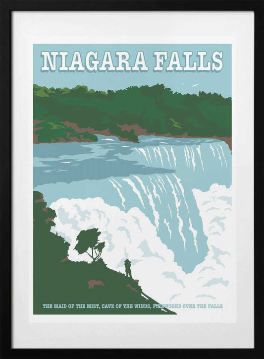 Niagara FallsTravel Print - Art Print by Retrodrome Travel Poster