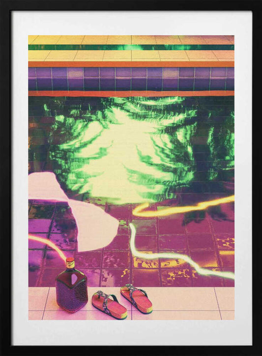 TROPICAL INDOOR POOL - Art Print by CosmoZach