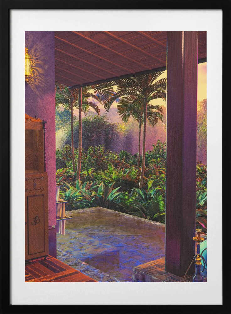 Rainforest Infinity Pool Art Print (a1) - Art Print by CosmoZach