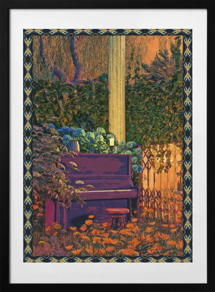 PIANO IN FOREST - Art Print by CosmoZach