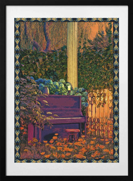 PIANO IN FOREST - Art Print by CosmoZach