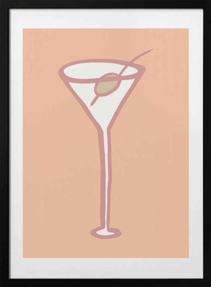 Olive In Glass Peach Fuzz Poster - Art Print by Pictufy Studio
