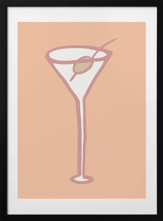Olive In Glass Peach Fuzz Poster - Art Print by Pictufy Studio