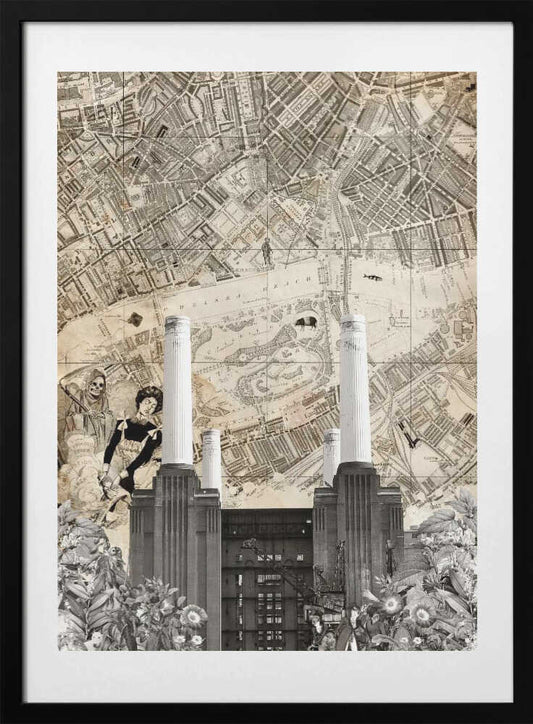 London Battersea (City Breaks) - Art Print by Simon Goggin Travel Poster