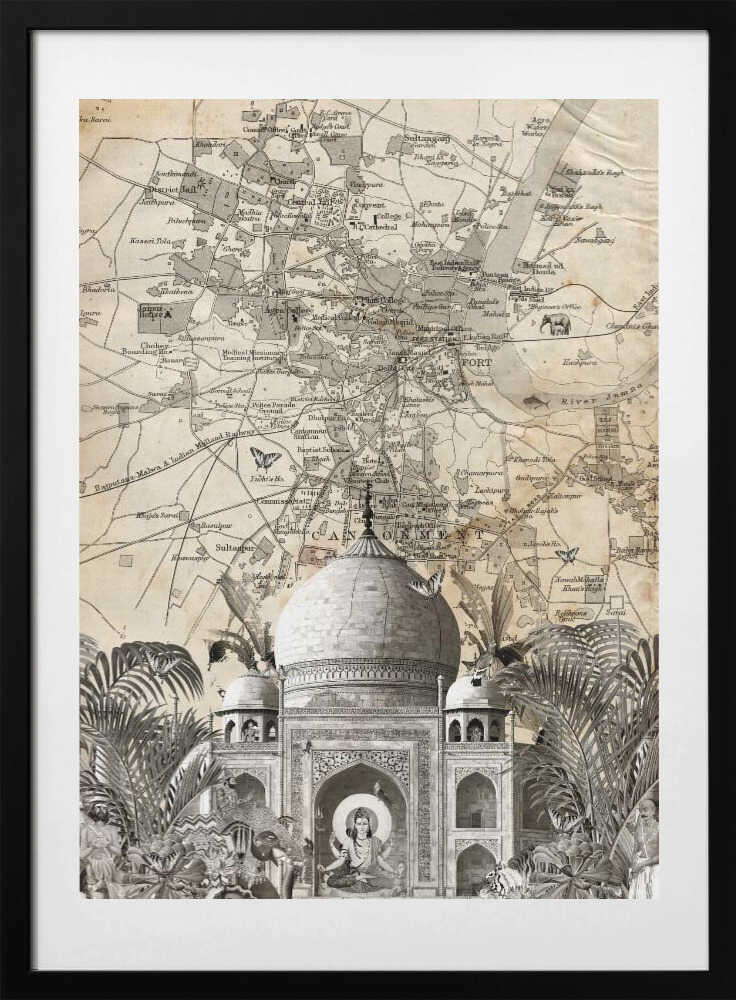 Taj Mahal, Agra (City Breaks) - Art Print by Simon Goggin Travel Poster