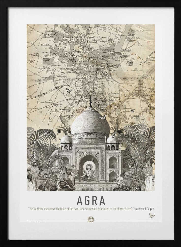 Agra, Taj Mahal (City Breaks) - Art Print by Simon Goggin Travel Poster