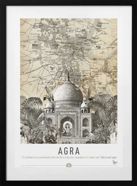 Agra, Taj Mahal (City Breaks) - Art Print by Simon Goggin Travel Poster
