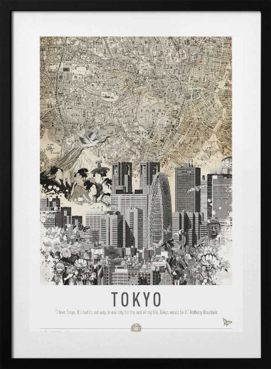 Tokyo (City Break) - Art Print by Simon Goggin Travel Poster