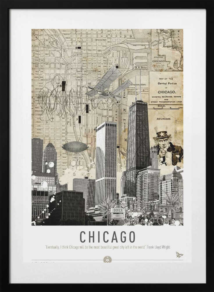 Chicago (City Breaks) - Art Print by Simon Goggin Travel Poster