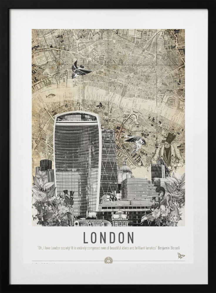London City (City Breaks) - Art Print by Simon Goggin Travel Poster