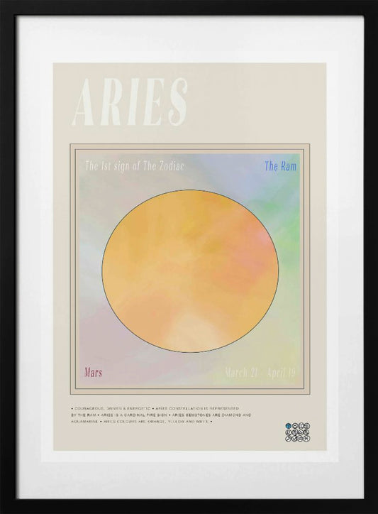 Zodiac Aries - Art Print by casa cartissi