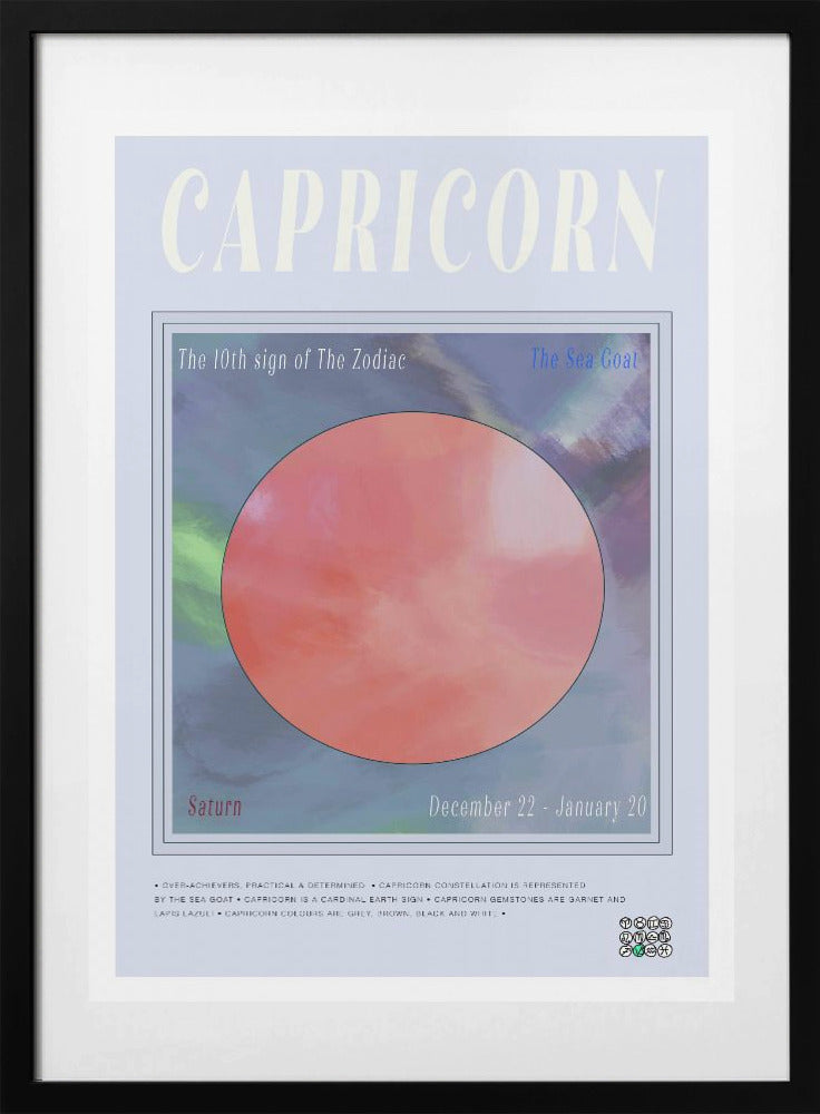 Zodiac Capricorn - Art Print by casa cartissi