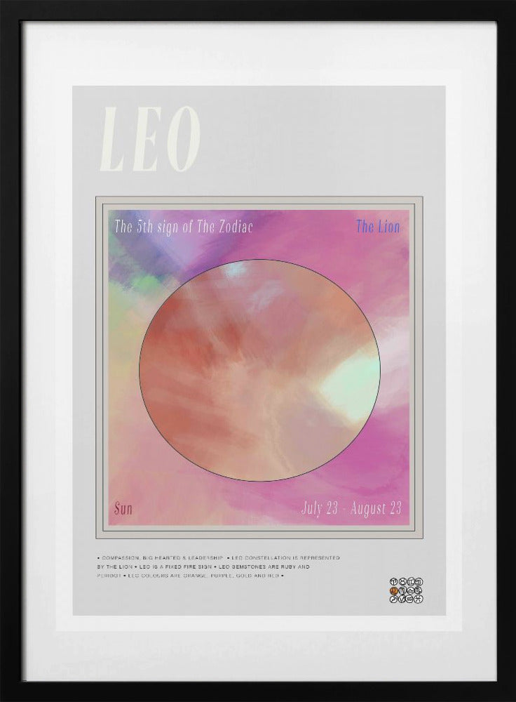 Zodiac Leo - Art Print by casa cartissi