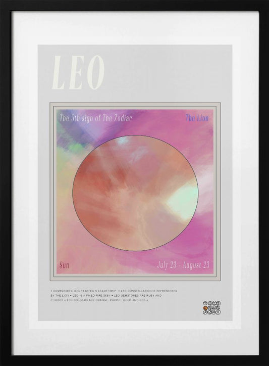Zodiac Leo - Art Print by casa cartissi