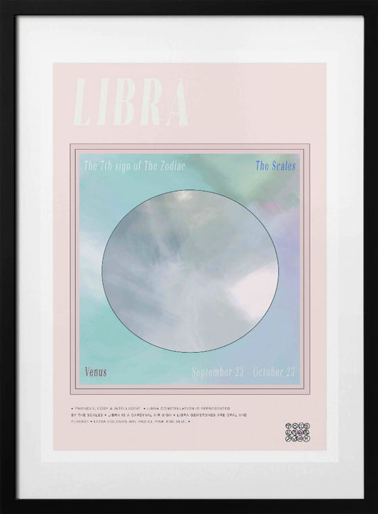 Zodiac Libra - Art Print by casa cartissi