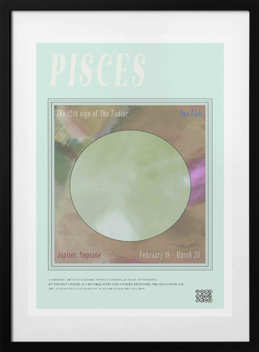 Zodiac Pisces - Art Print by casa cartissi