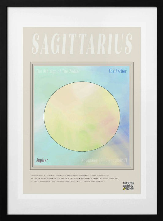 Zodiac Sagittarius - Art Print by casa cartissi