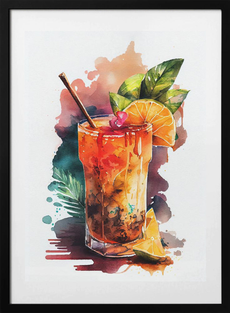 Drinks cocktail - Art Print by Justyna Jaszke