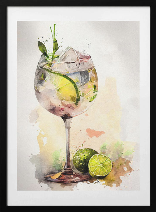 Drinks cocktail - Art Print by Justyna Jaszke