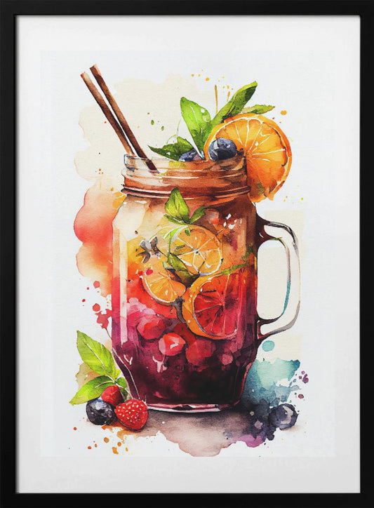 Drinks cocktail - Art Print by Justyna Jaszke