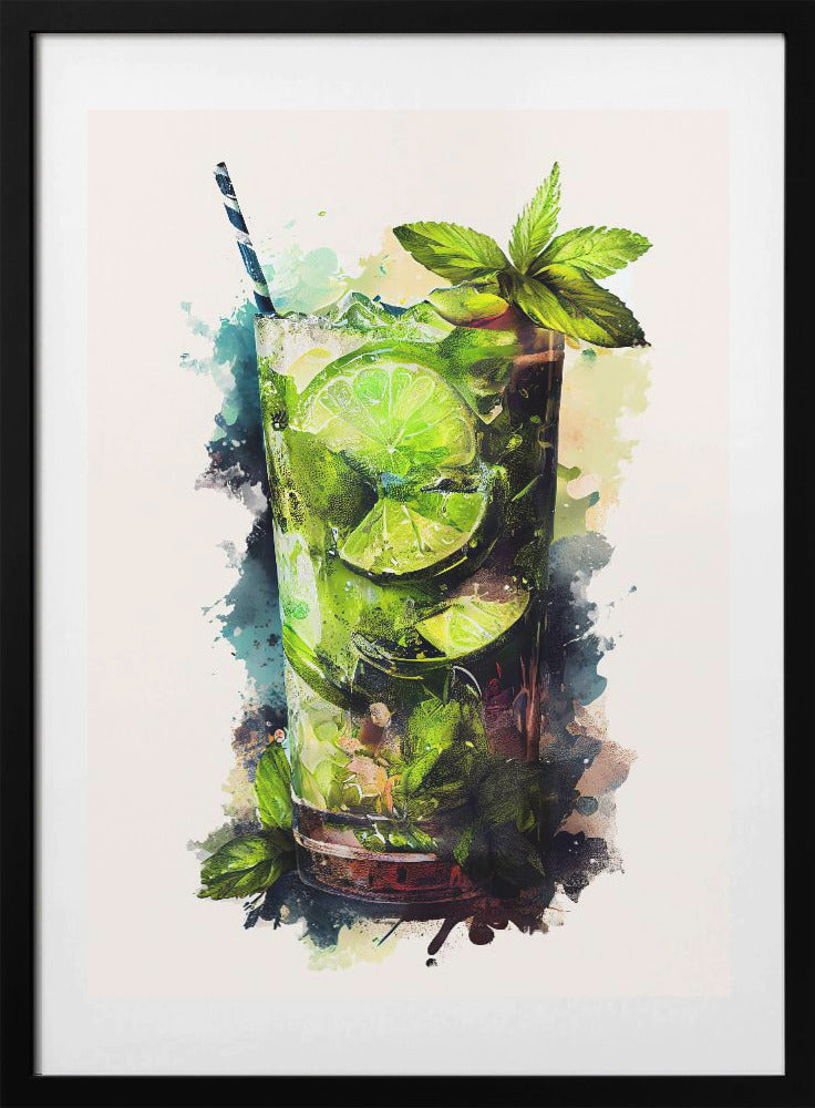 Drinks cocktail - Art Print by Justyna Jaszke