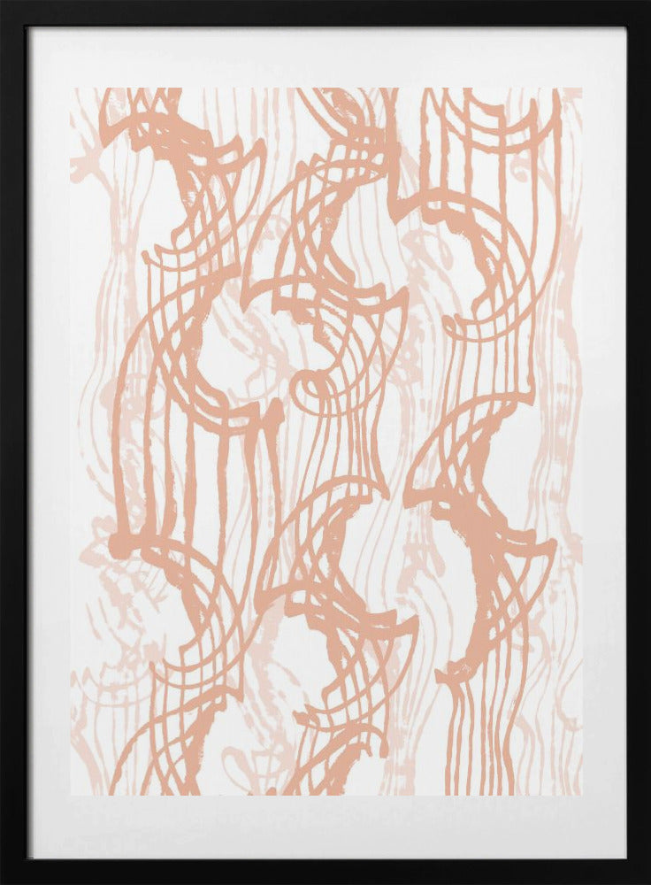 Patterns And Curved Lines - Art Print by Martina