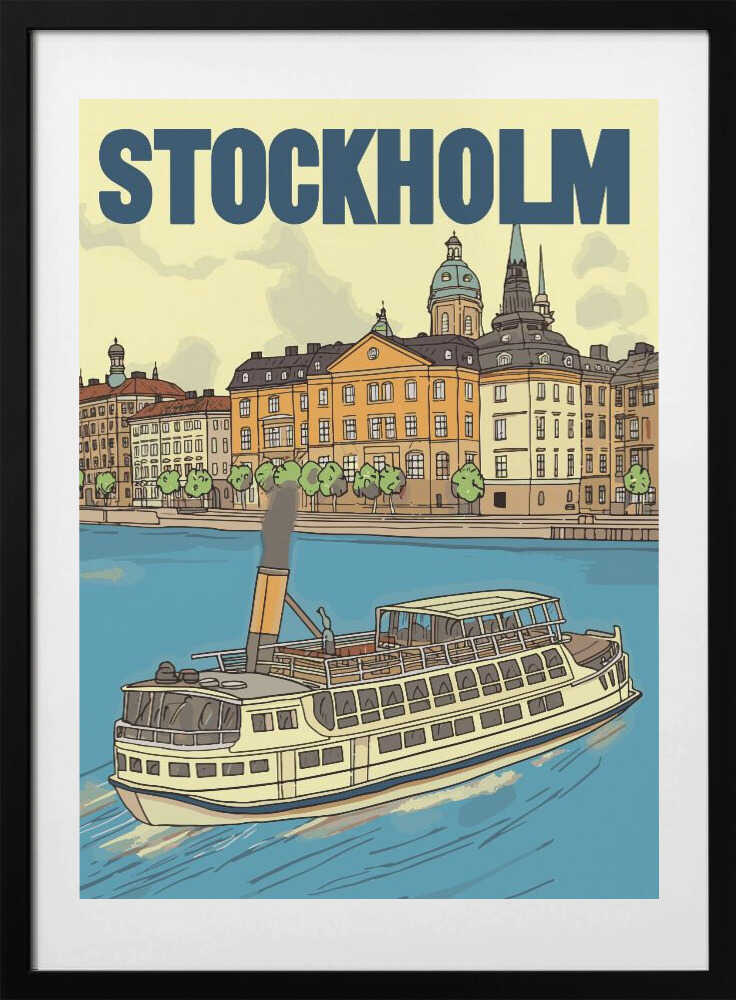 Stockholm - Art Print by Andreas Magnusson Travel Poster