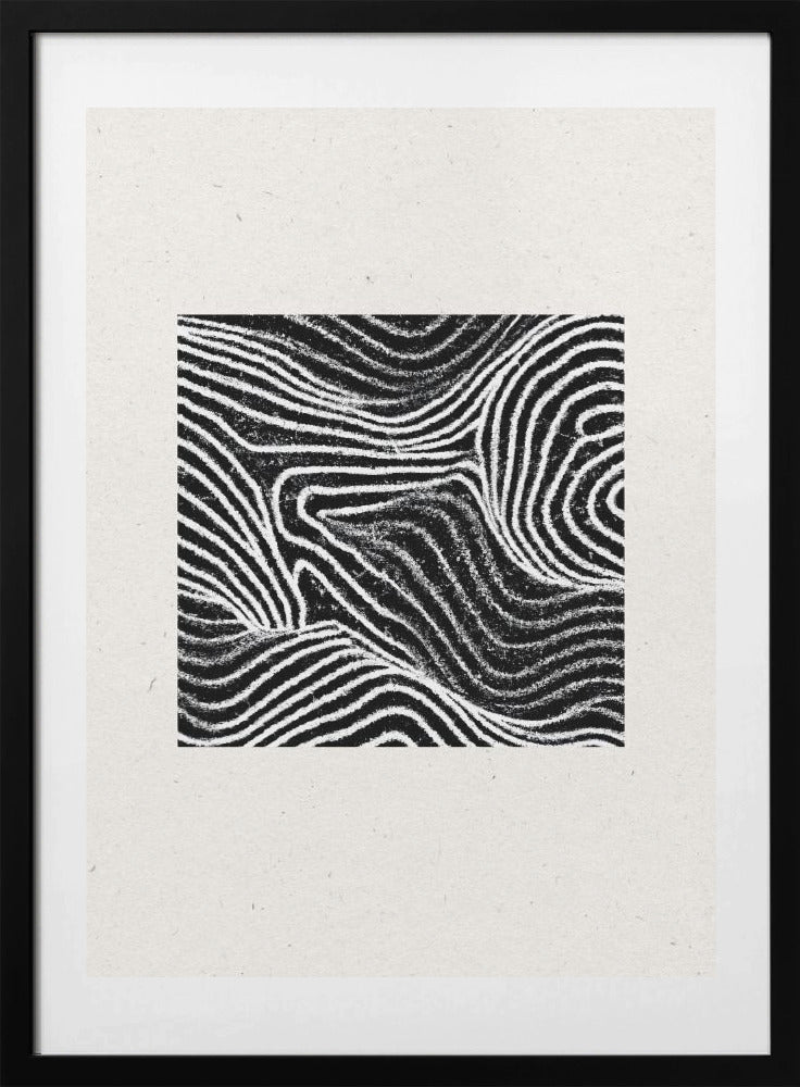 Black and White Waves - Art Print by THE MIUUS STUDIO