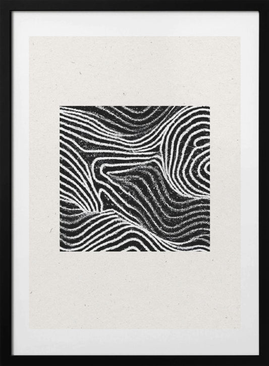Black and White Waves - Art Print by THE MIUUS STUDIO