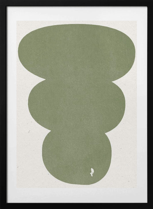 Greenery Simple Retro Shapes - Art Print by THE MIUUS STUDIO